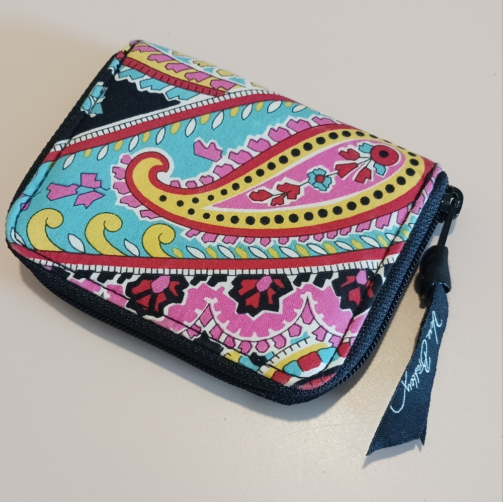Vera Bradley Parisian Paisley Zip Around ID Wallet